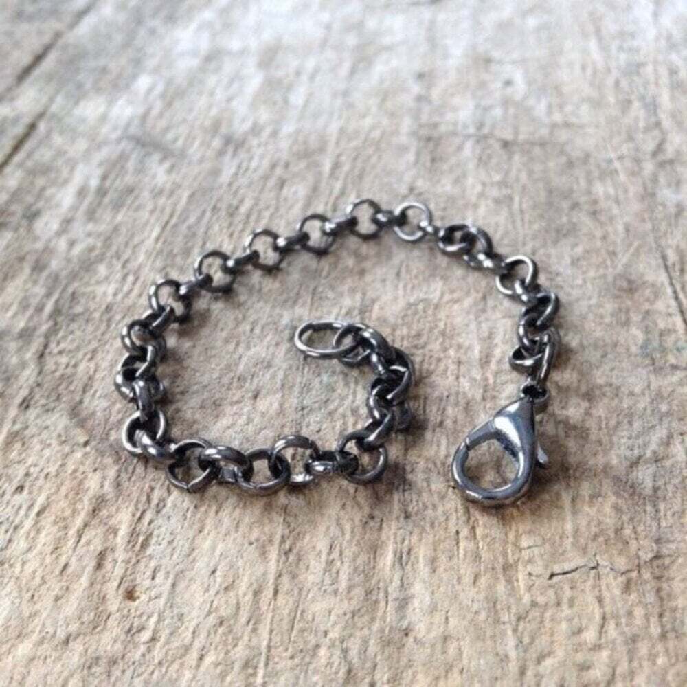 2 INCH Gunmetal Chain Extender, Necklace Chain Extension - 5mm thick
